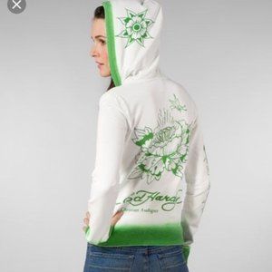 Ed hardy love kills hooded jacket